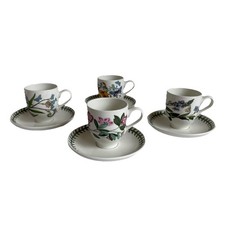 Portmeirion Botanic Garden Coffee Cup & Saucer Traditional Set of 4 - 1972 BS