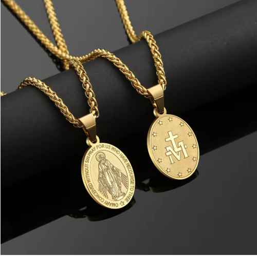 Marian cross pendant necklace - marian,