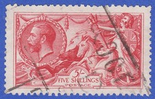GB KGV 1919 5s ROSE RED  SEAHORSES SG416 GU