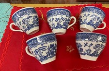 Five Vintage Willow Pattern