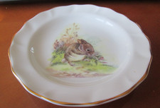 Fine bone china plate.Polly-Anna. Featuring a wild rabbit.