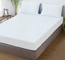 Extra Deep 20cm 100% Egyptian Cotton Fitted Sheet 200TC UK Size