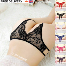 Sexy Crotchless Underwear Glamour Panties Knickers Thong String Briefs Lingerie