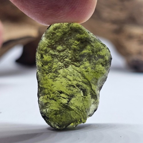 Moldavite crystal meteorite - moldavite,