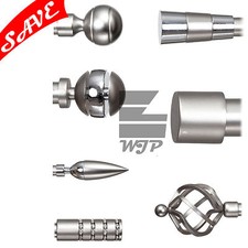 PAIR METAL CURTAIN POLE