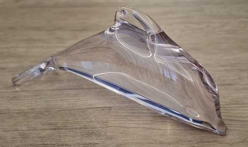 Vintage clear glass dolphin - clear,