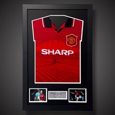Dual Signed Eric Cantona & Roy Keane Manchester United Framed Shirt £599