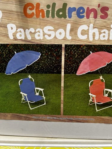 Children folding parasol - children's,