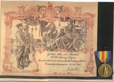 WW1  Victory Medal To Pte