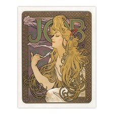 Job Paper Vintage French Advert Art Nouveau Framed Wall Art Print Mucha