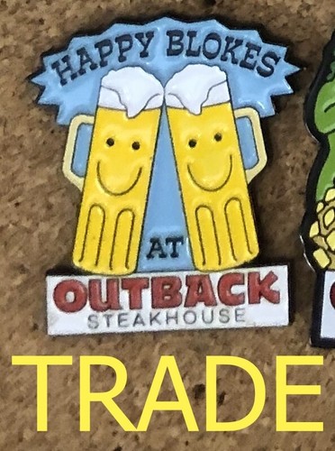Outback steakhouse pins - outback, happy