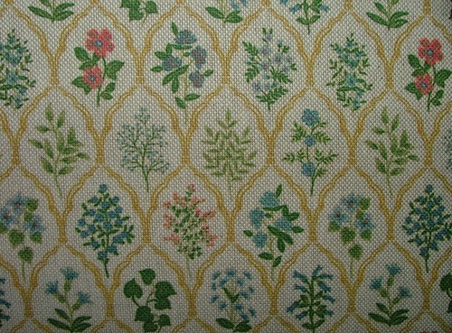 Petite trellis linen - trellis, fabric