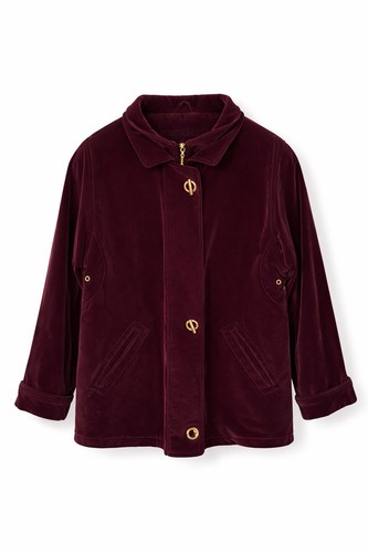 Astraka burgundy velvet - burgundy, jacket