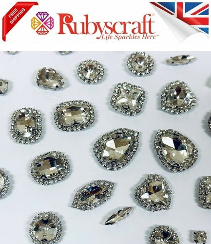 50pcs mixed sew crystal - 50pcs,