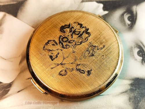 Stratton gold tone floral rose