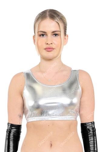 Ladies silver shiny metallic - ladies,