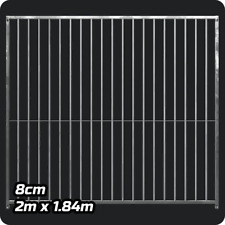 Dog Run Panel 2.0 x 1.84m - 8cm Gap - Heavy-Duty Galvanised