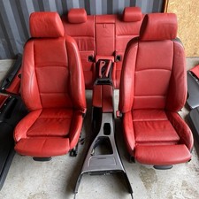 BMW 3 Series E92 Coupe Red Leather Recaro Interior Seat & Door Panel Set RHD