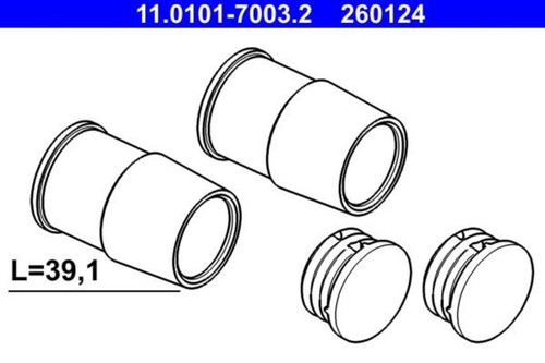 Brake caliper guide sleeve kit - sleeve,