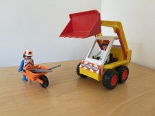 Vintage Playmobil Excavator Digger with figures and accessories