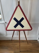 1970 French No Right Of Way Metal Sign