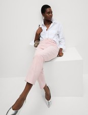 Marks & Spencer Womens Pink Cotton Cropped leg Women Jeans - M&S