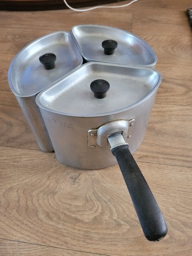 Vintage aluminium swan triple - aluminium,