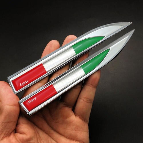 2pcs italy flag metal car - italy,