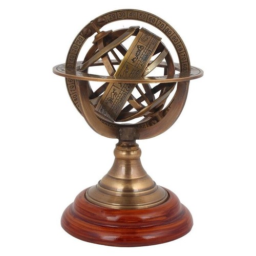 Nautical brass armillary - nautical,