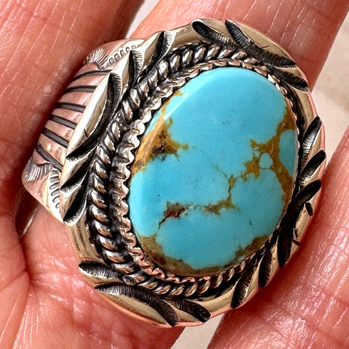 Navajo mens turquoise ring - mens,