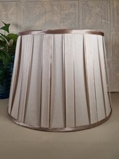 vintage laura ashley pleated cream beige  standard lampshade light shade 17 x 12