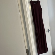 Firetrap Maxi slinky Dress Size12  plum Polyester viscose new with tags