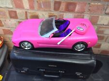 BARBIE  2001 HOT PINK CORVETTE CONVERTIBLE CAR WITH   REMOTE CONTROL