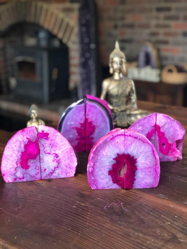 Pink agate natural - pink,