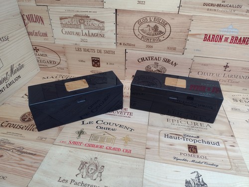 Wooden wine box crate with - crate, lid