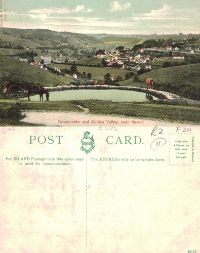 Vintage postcard brimscombe - postcard,