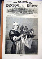 Original Old Antique Print