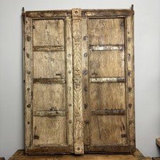 Pair Of Vintage Wooden Window Shutters - Medieval Style - Rustic Wooden Feature