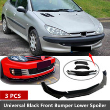 Fit For Peugeot 206 2000-2009 Front Bumper Lip Spoiler Splitter Universal Black