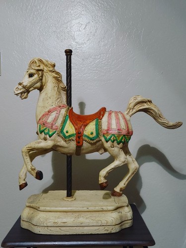 Vintage large wooden carousel - vintage,