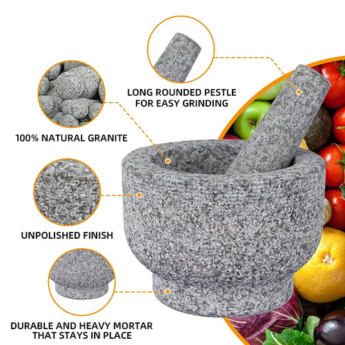 Mortar and pestle - solid, large