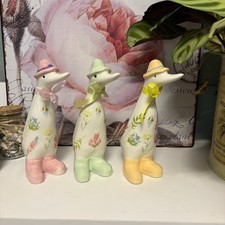 Set of 3 x Floral Ducks in