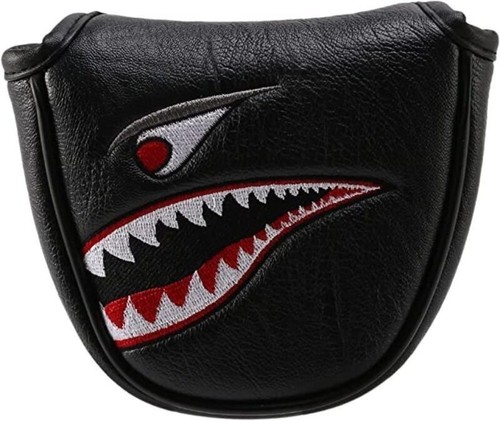 Black shark embroidery golf - black,