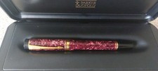 Parker Duofold International MK2 Fountain Pen 18ct Gold Nib, Maroon Marble