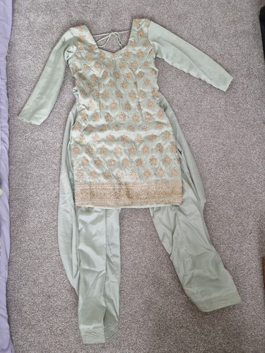 Sage green patiala salvaar