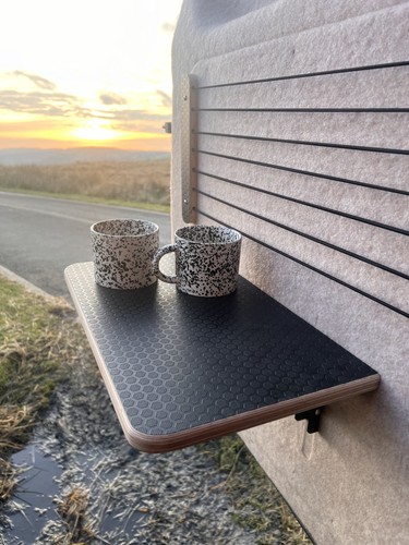 Folding campervan table shelf - folding,
