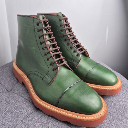 Trickers axton green - 'axton', leather