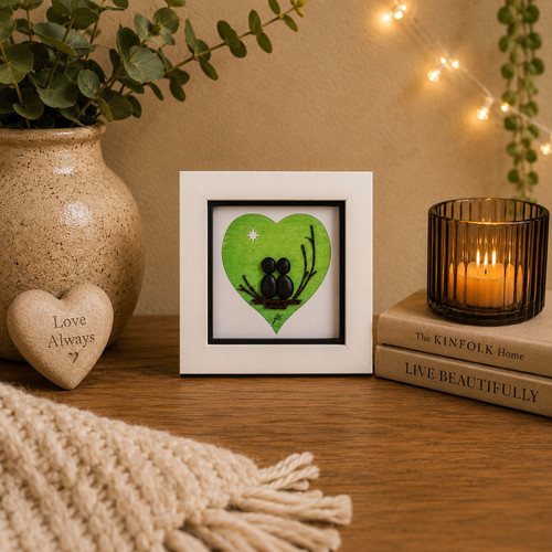 Couple pebble art picture - pebble,