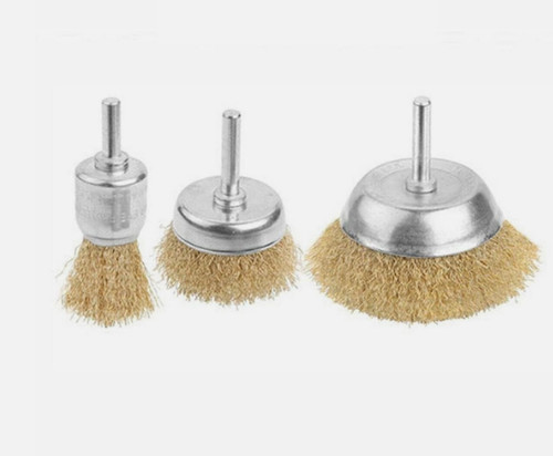 Rotary brass wire brush - rotary, drill