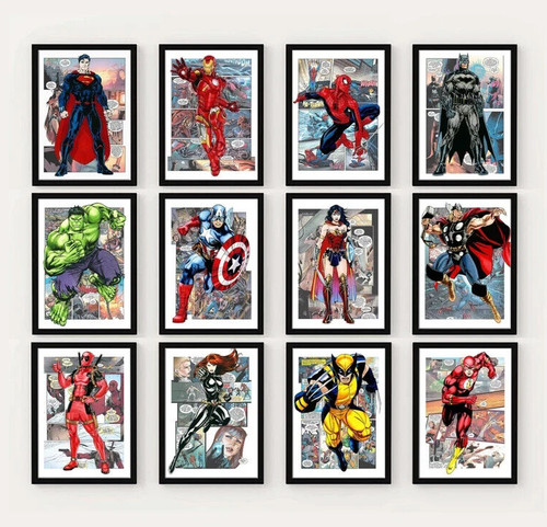 Superhero poster prints - superhero,
